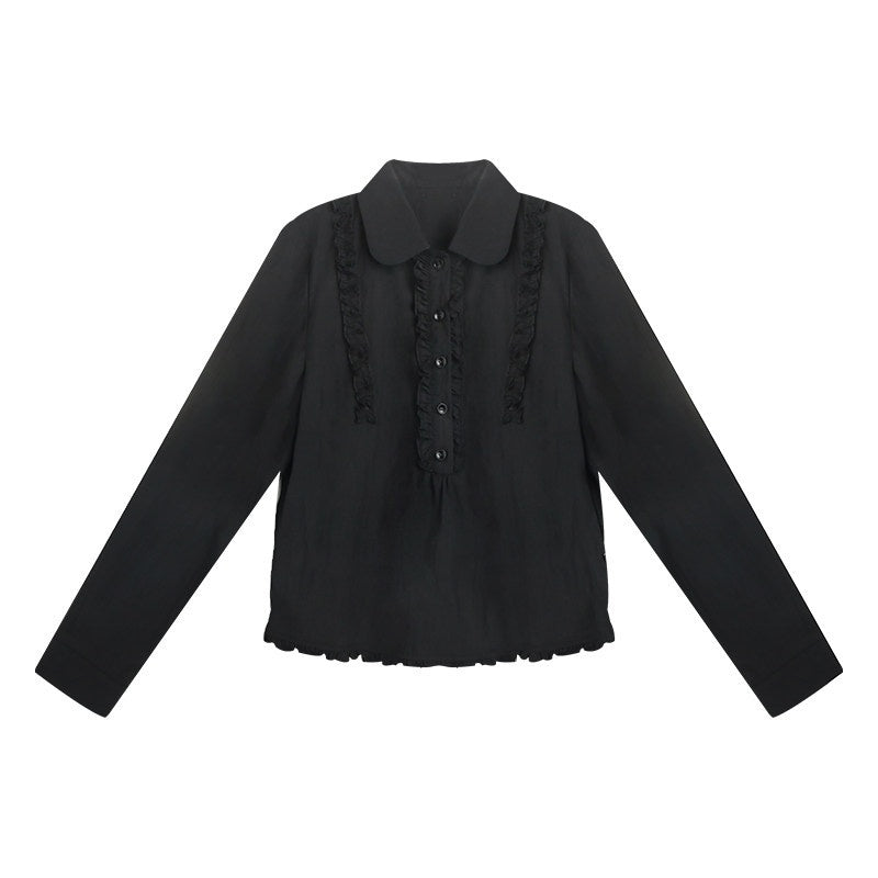 NAPSNAPS_Flocked_Polka_Dot_Lace_Doll_Collar_Puff_Sleeve_Women&