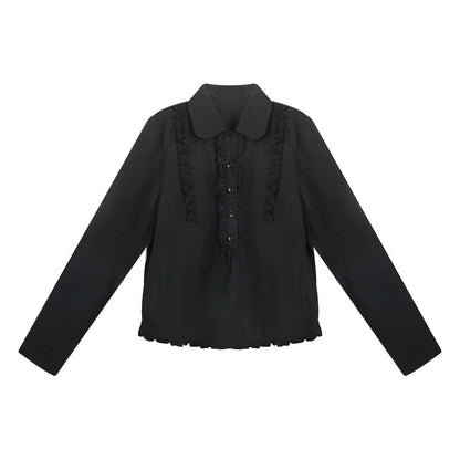 NAPSNAPS_Flocked_Polka_Dot_Lace_Doll_Collar_Puff_Sleeve_Women&