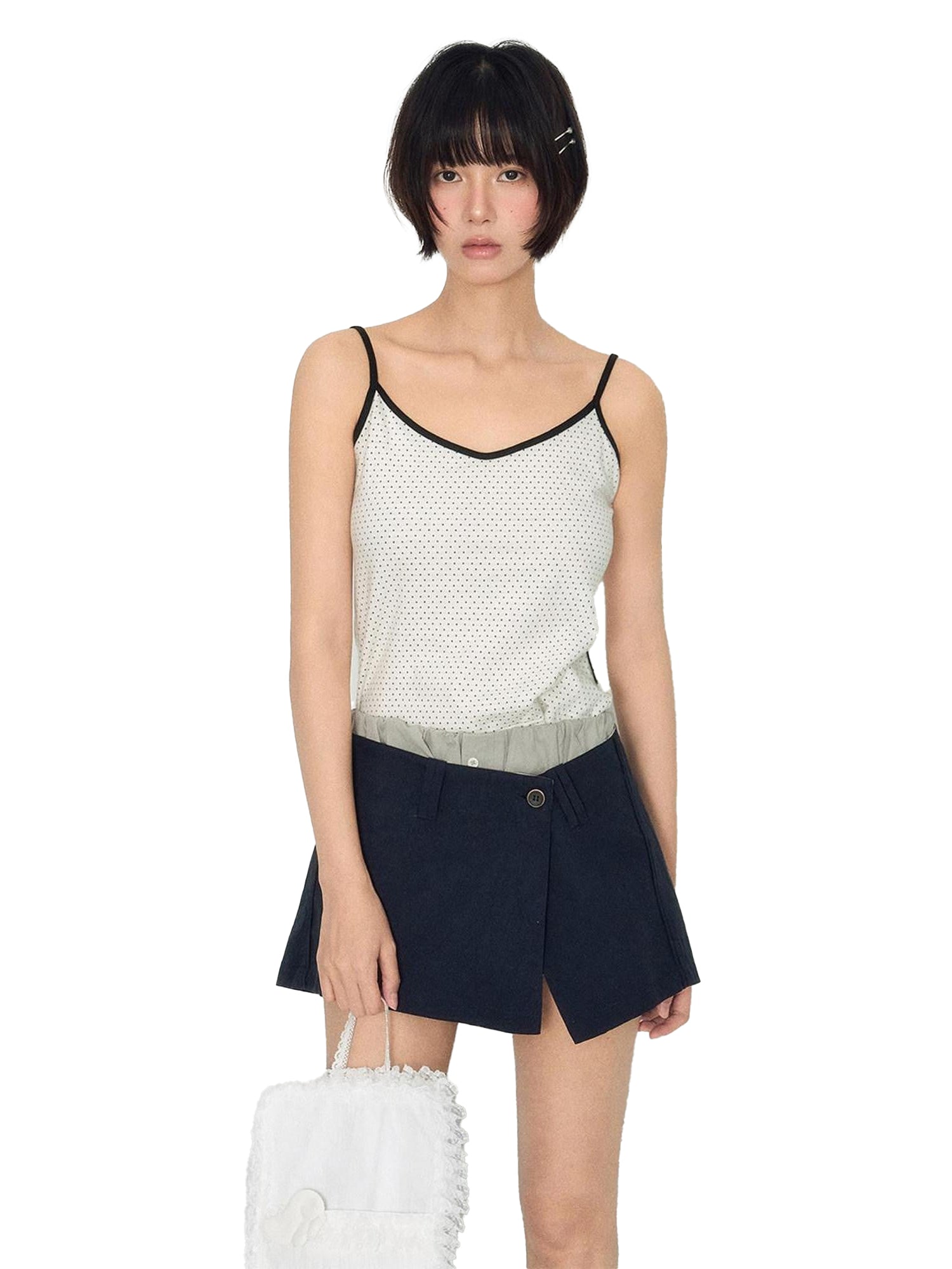 NAPSNAPS Floral Front Slit One Piece Utility A Line Women&