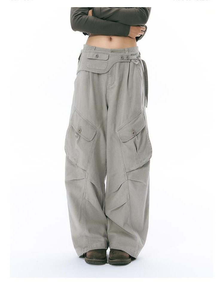 NAPSNAPS Floral Print Distressed Wide Leg Cotton Women&