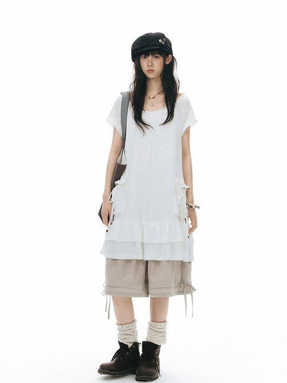 NAPSNAPS Girly Big Pocket One Shoulder Knit Women&