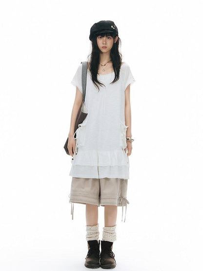 NAPSNAPS Girly Big Pocket One Shoulder Knit Women&