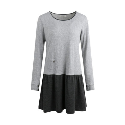 NAPSNAPS_Gray_Black_Paneled_Crewneck_Knit_Women&