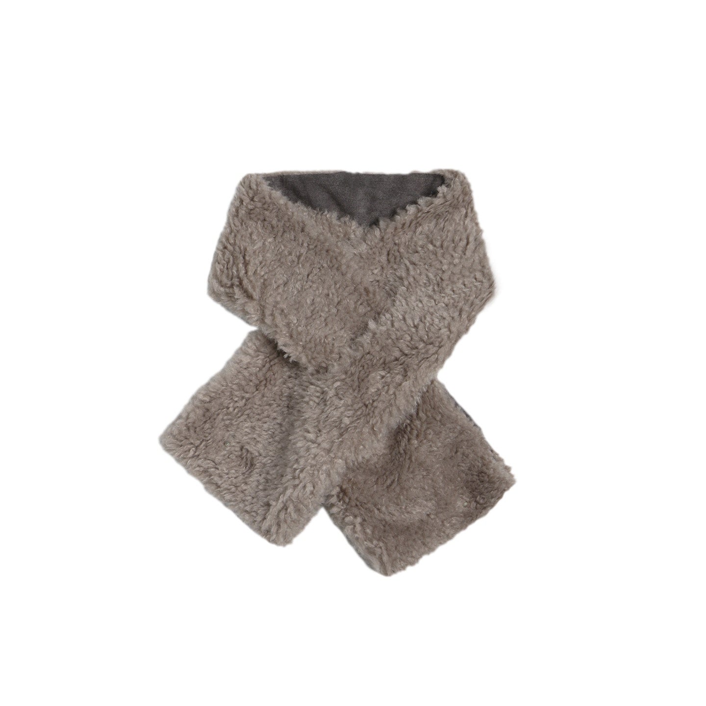 NAPSNAPS_Gray_Brown_Shearling_Suede_Patch_Toggle_Scarf_Women&