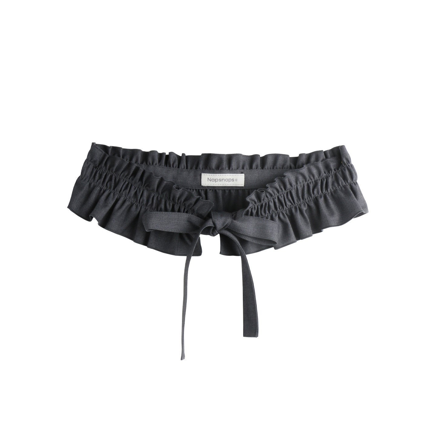 NAPSNAPS_Gray_Detachable_Waist_Belt_Tie_A_Line_Women&