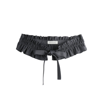 NAPSNAPS_Gray_Detachable_Waist_Belt_Tie_A_Line_Women&