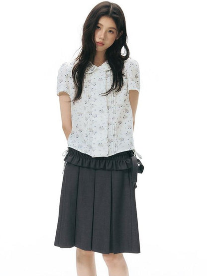 NAPSNAPS Gray Detachable Waist Belt Tie A Line Women&