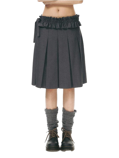 NAPSNAPS Gray Detachable Waist Belt Tie A Line Women&