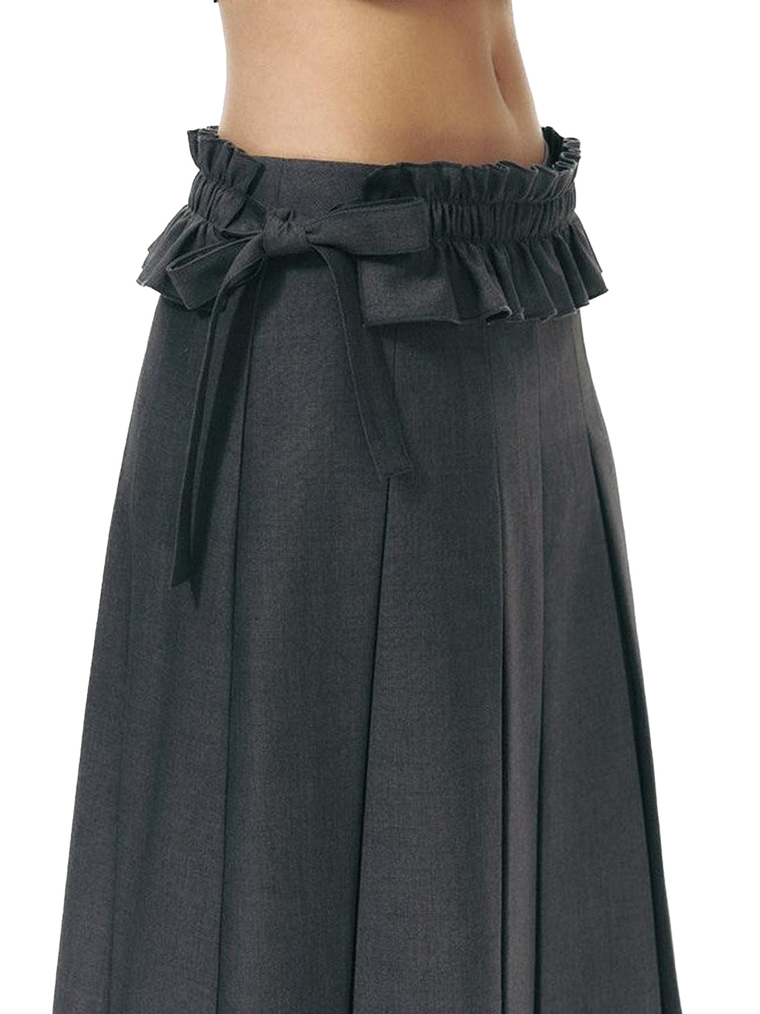 NAPSNAPS Gray Detachable Waist Belt Tie A Line Women&