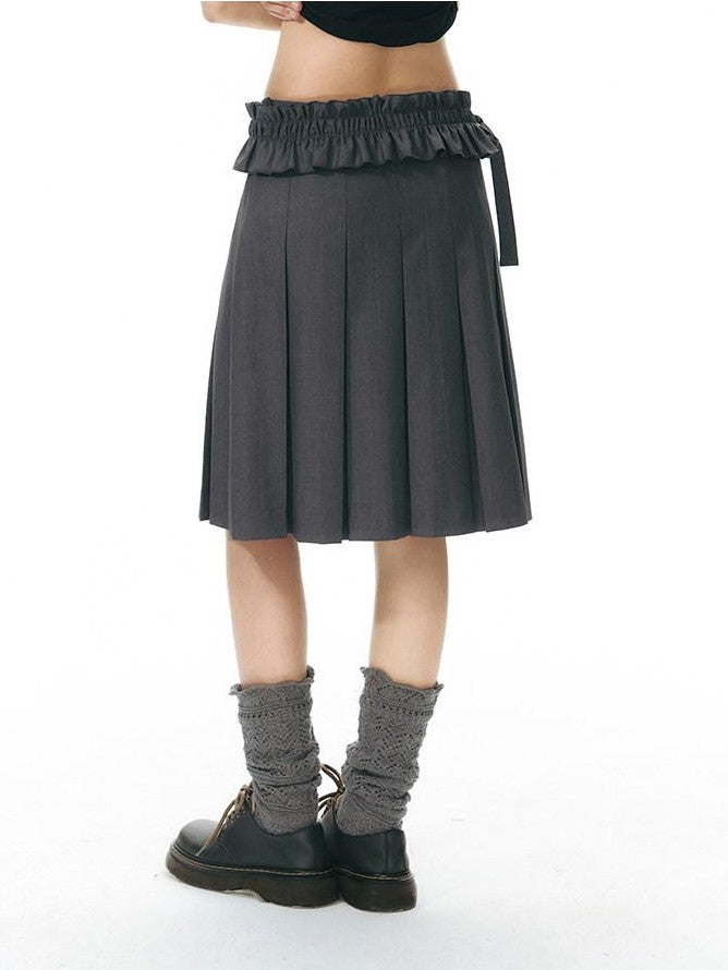 NAPSNAPS Gray Detachable Waist Belt Tie A Line Women&