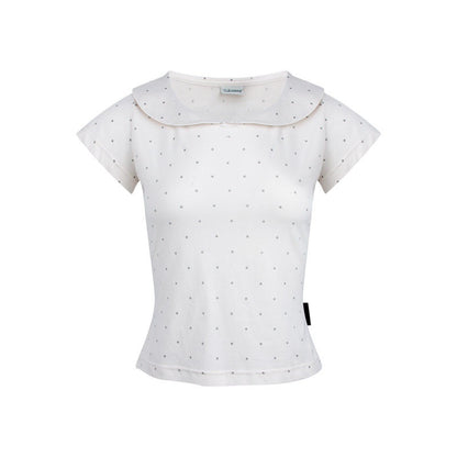 NAPSNAPS_Gray_Embroidered_Polka_Doll_Collar_Slim_Waist_Women&