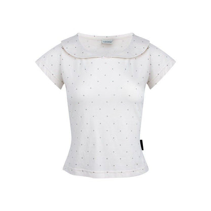 NAPSNAPS_Gray_Embroidered_Polka_Doll_Collar_Slim_Waist_Women&