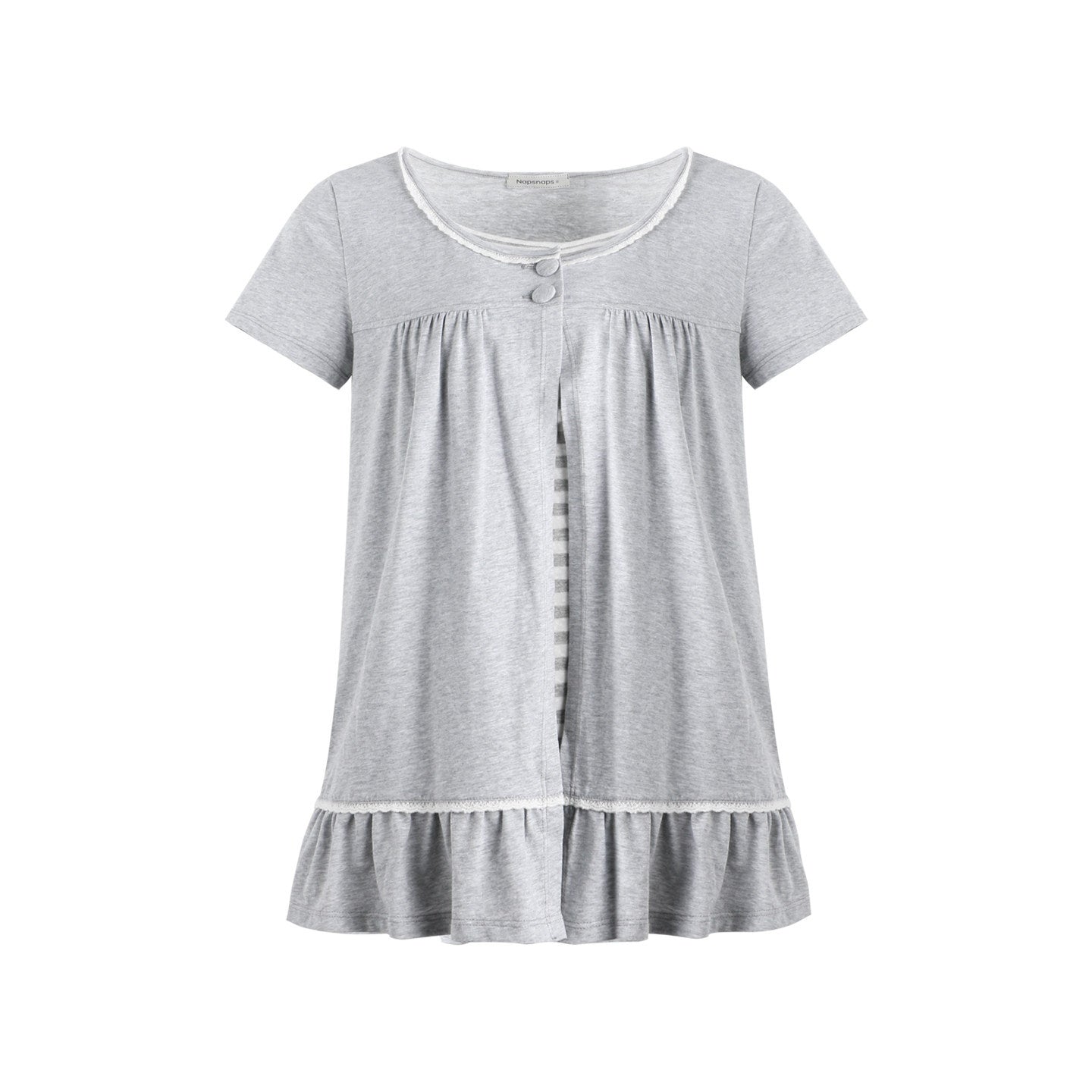 NAPSNAPS_Gray_Ruffle_Spliced_Faux_Two_Piece_Women&