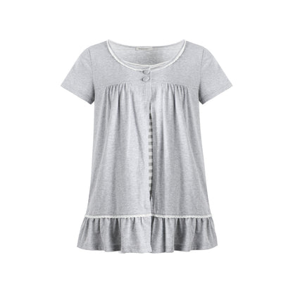 NAPSNAPS_Gray_Ruffle_Spliced_Faux_Two_Piece_Women&