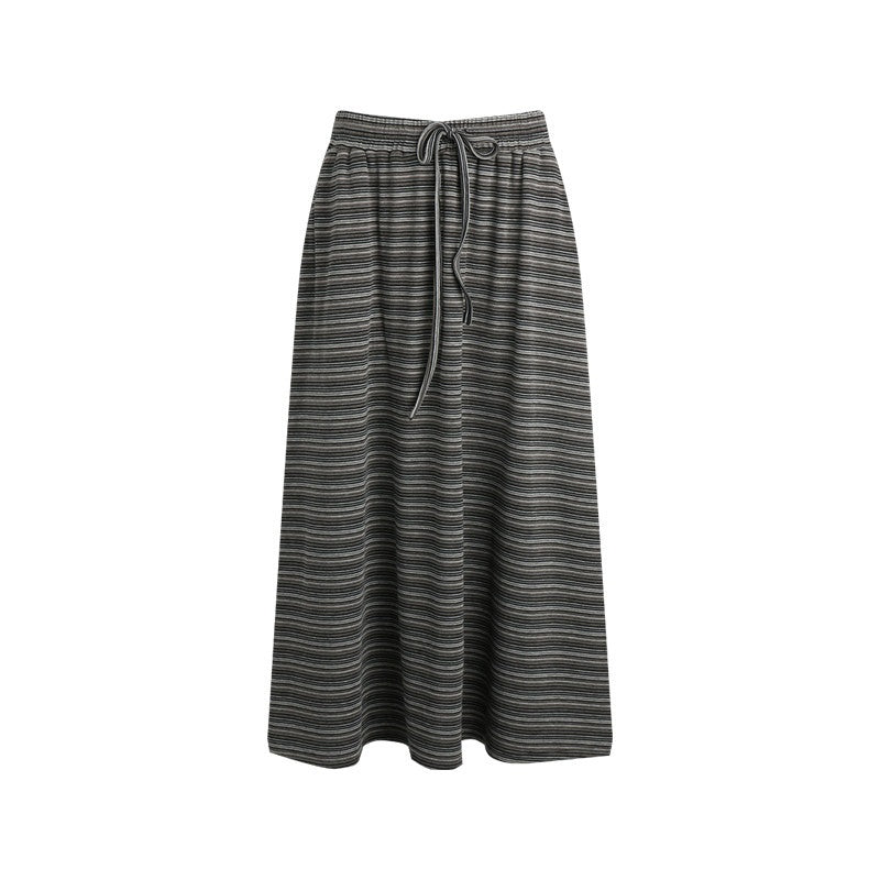 NAPSNAPS_Grey_Coffee_Striped_Drawstring_Tie_Straight_Women&