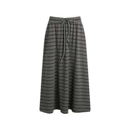 NAPSNAPS_Grey_Coffee_Striped_Drawstring_Tie_Straight_Women&