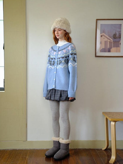 NAPSNAPS Grey Plaid Lantern Pleated High Waist Women&