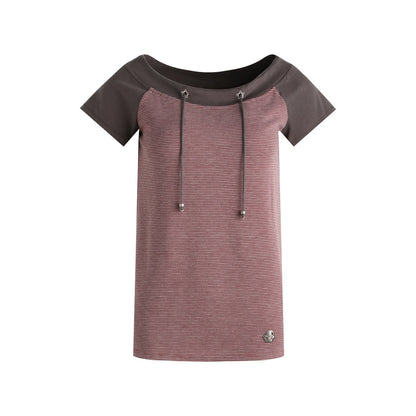 NAPSNAPS_Grey_Red_Stripe_Embroidered_Raglan_One_Shoulder_Women&