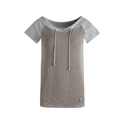 NAPSNAPS_Grey_Red_Stripe_Embroidered_Raglan_One_Shoulder_Women&