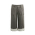 NAPSNAPS_Grey_Rolled_Hem_Patchwork_Button_Pocket_Straight_Women&