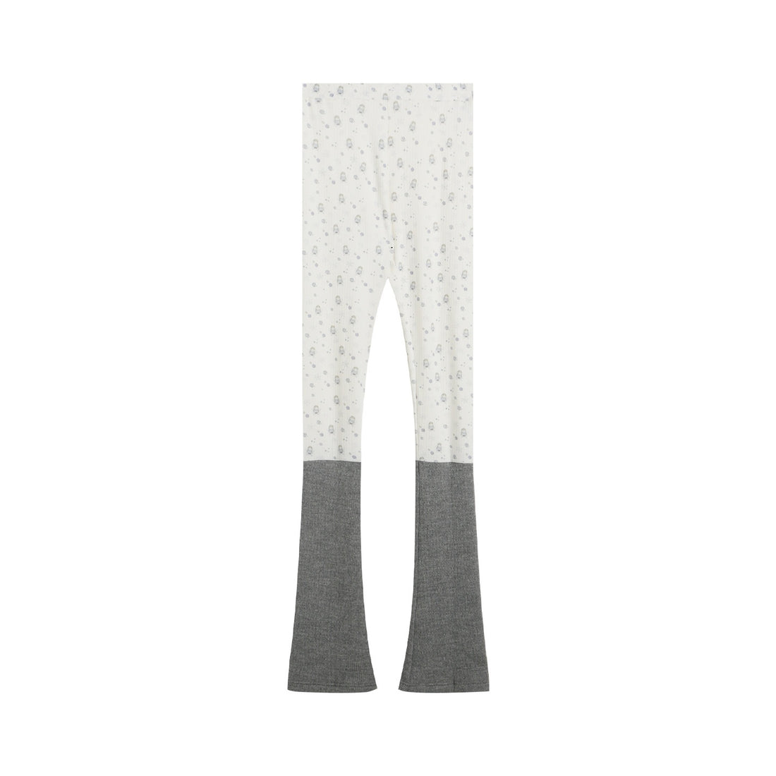 NAPSNAPS_Hand_Drawn_Girl_Print_Spliced_Elastic_Waist_Women&