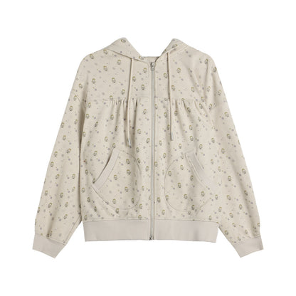 NAPSNAPS_Hand_Painted_Hooded_Drawstring_Cardigan_Pocket_Cotton_Women&