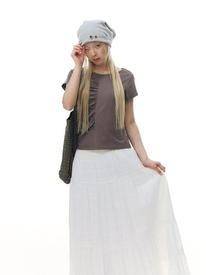 NAPSNAPS Heather Gray Waffle Knit Button Detail Women&