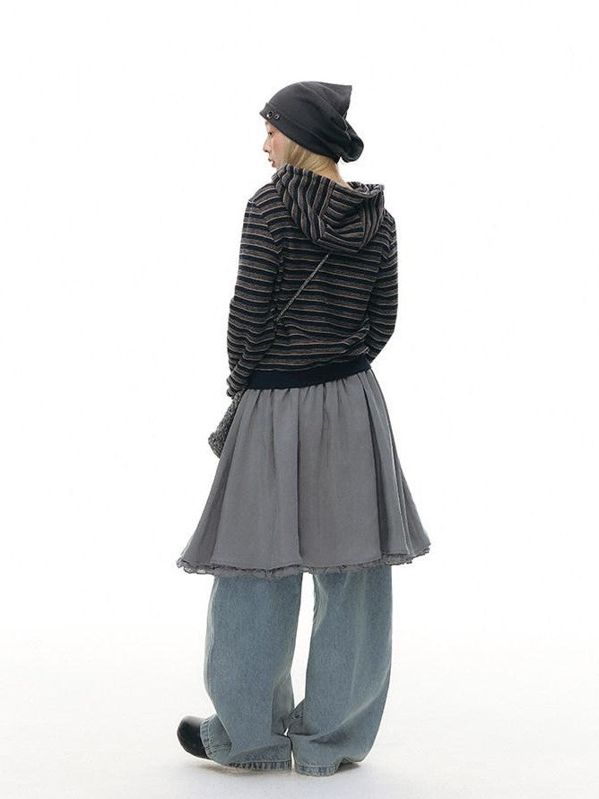 NAPSNAPS Heather Gray Waffle Knit Button Detail Women&