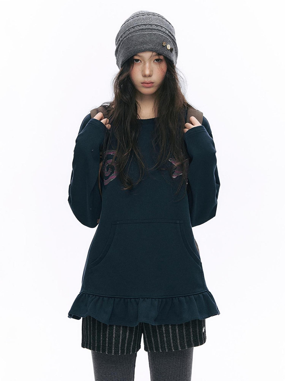 NAPSNAPS Hollow Out Button Wide Brim Women&