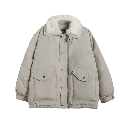 NAPSNAPS_Khaki_Large_Pocket_Fur_Collar_Workwear_Women&