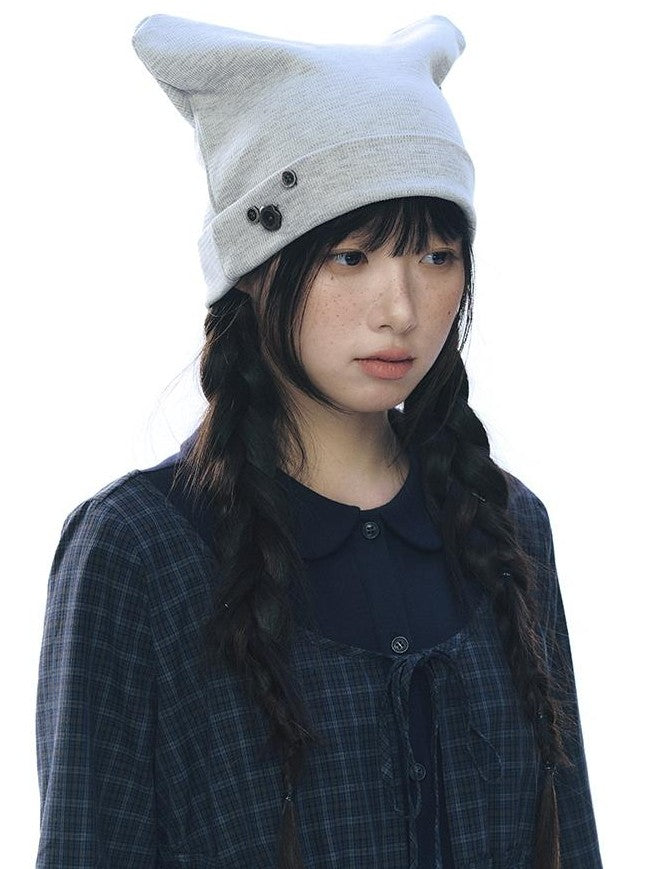 NAPSNAPS Knit Plaid Patchwork Faux Two Piece Doll Collar Women&