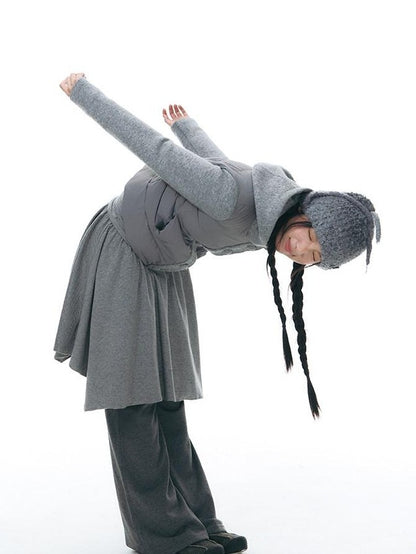 NAPSNAPS Knit Spliced Hooded Slim Fit Women&