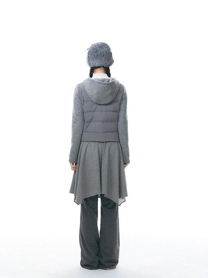 NAPSNAPS Knit Spliced Hooded Slim Fit Women&