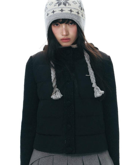 NAPSNAPS Knit Spliced Hooded Slim Fit Women&