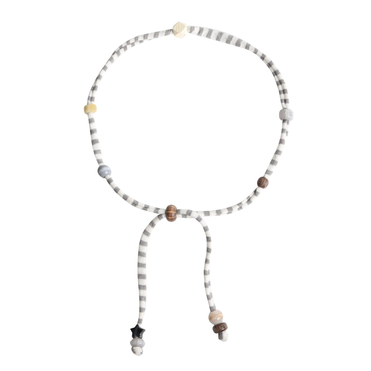 NAPSNAPS Knitted Striped Beaded Colorful Cord Snail Women&