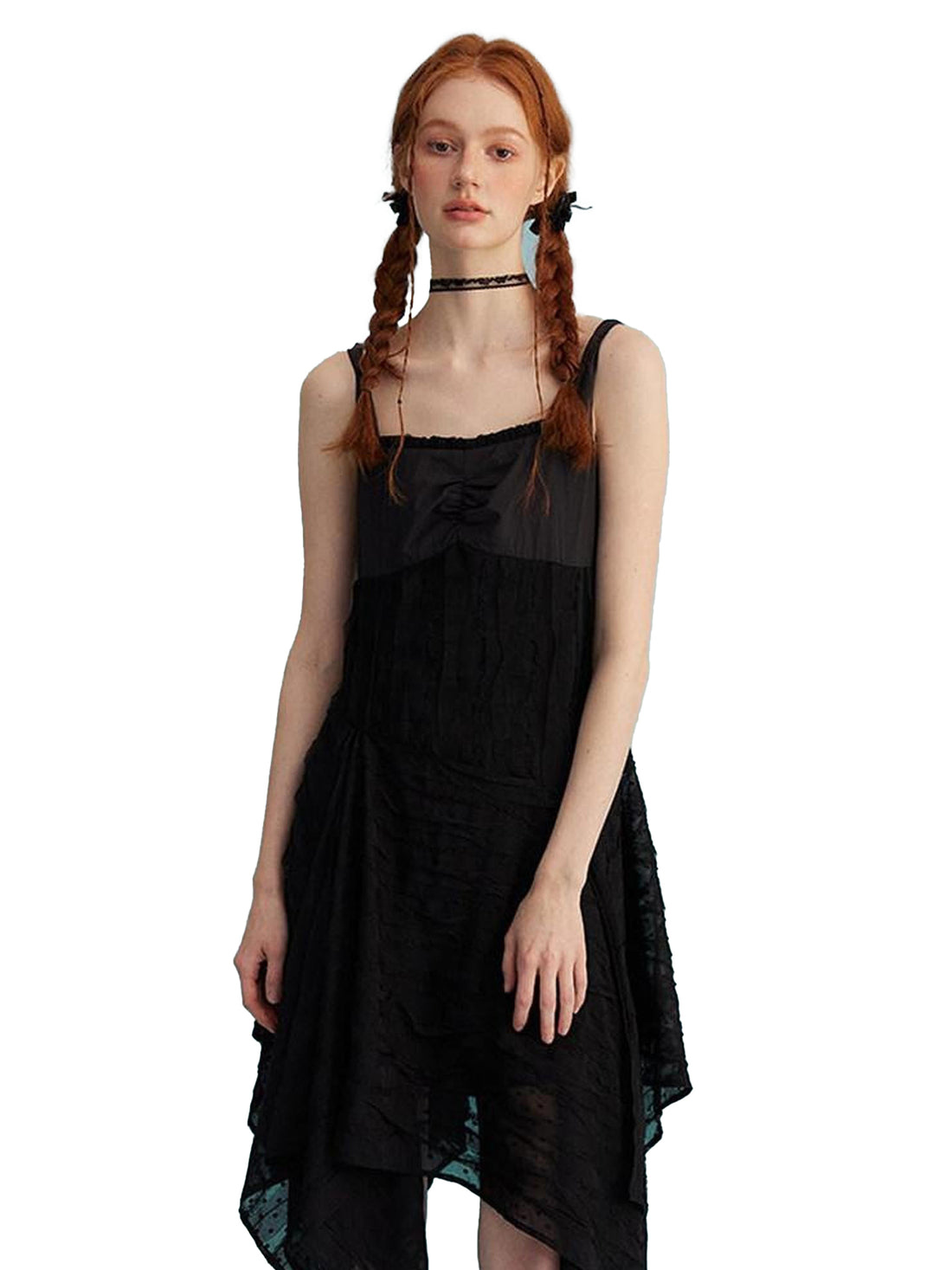 NAPSNAPS Lace Asymmetric Patchwork Women&