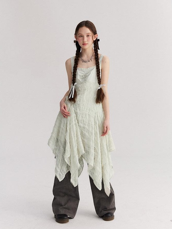 NAPSNAPS Lace Asymmetric Patchwork Women&