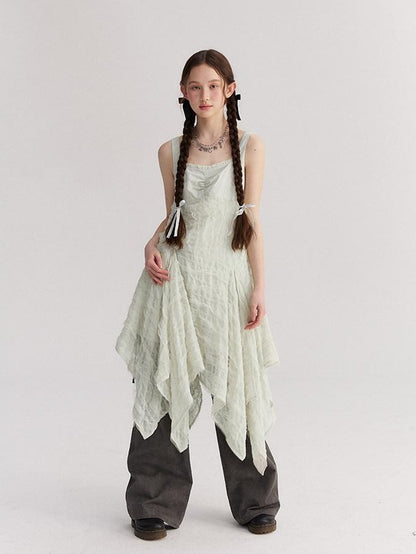 NAPSNAPS Lace Asymmetric Patchwork Women&