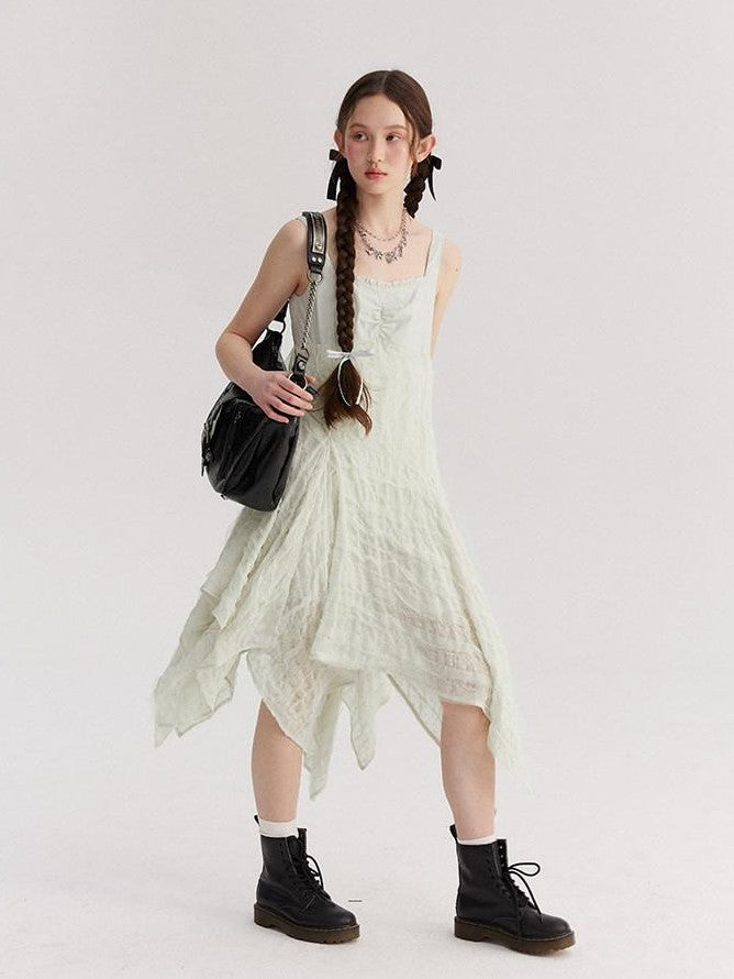NAPSNAPS Lace Asymmetric Patchwork Women&