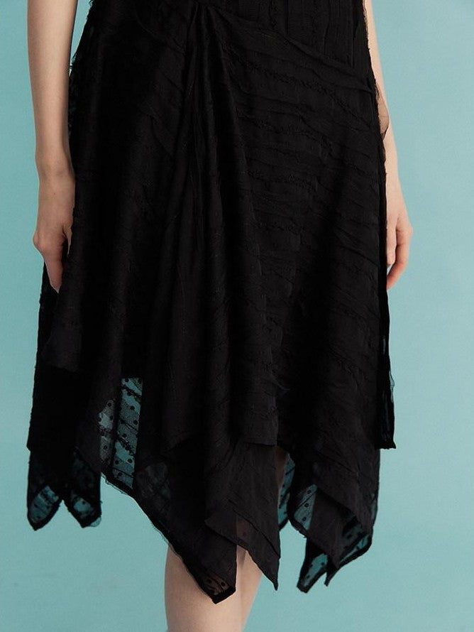 NAPSNAPS Lace Asymmetric Patchwork Women&