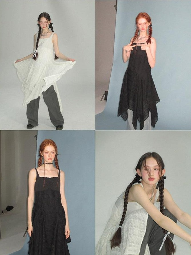 NAPSNAPS Lace Asymmetric Patchwork Women&