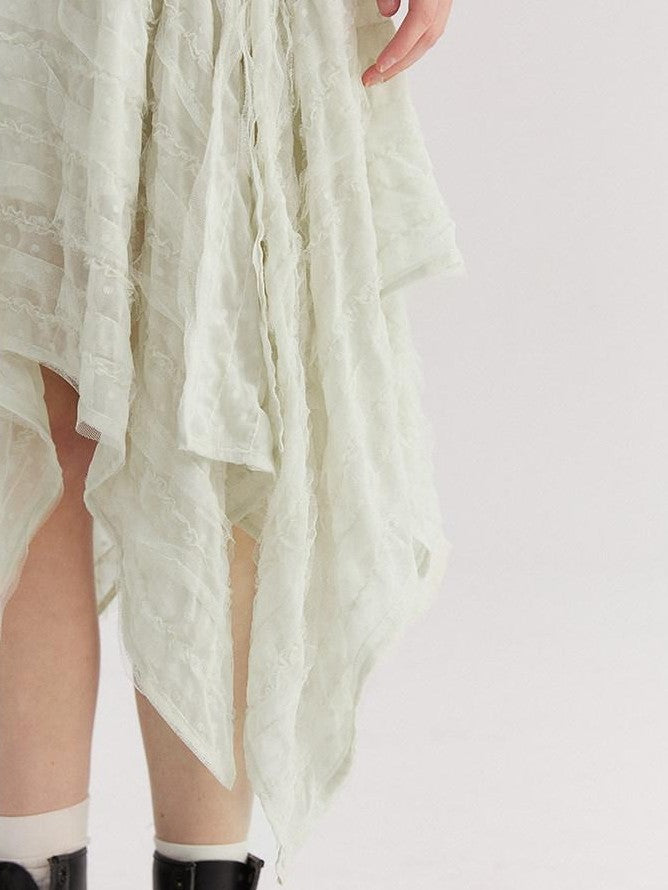 NAPSNAPS Lace Asymmetric Patchwork Women&
