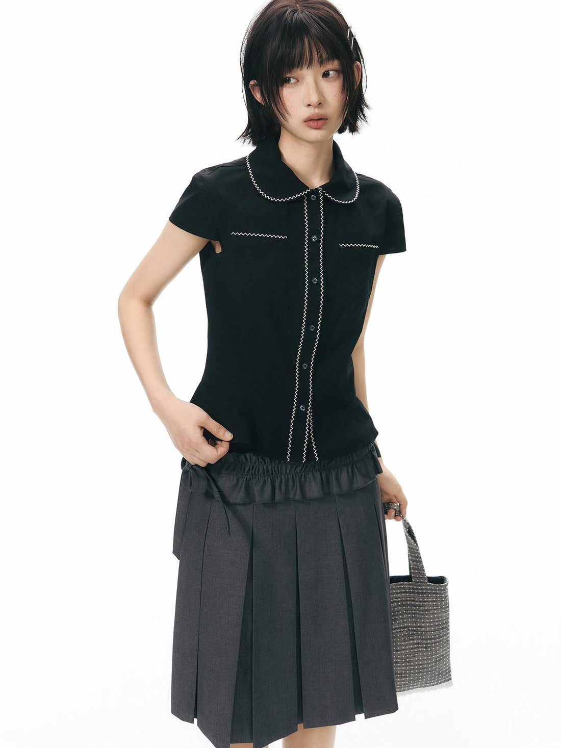 NAPSNAPS Lace Embroidered Doll Collar Women&