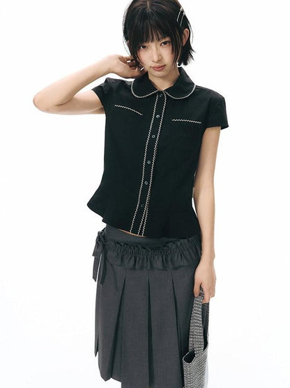 NAPSNAPS Lace Embroidered Doll Collar Women&