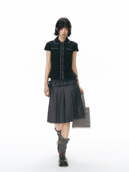 NAPSNAPS Lace Embroidered Doll Collar Women&
