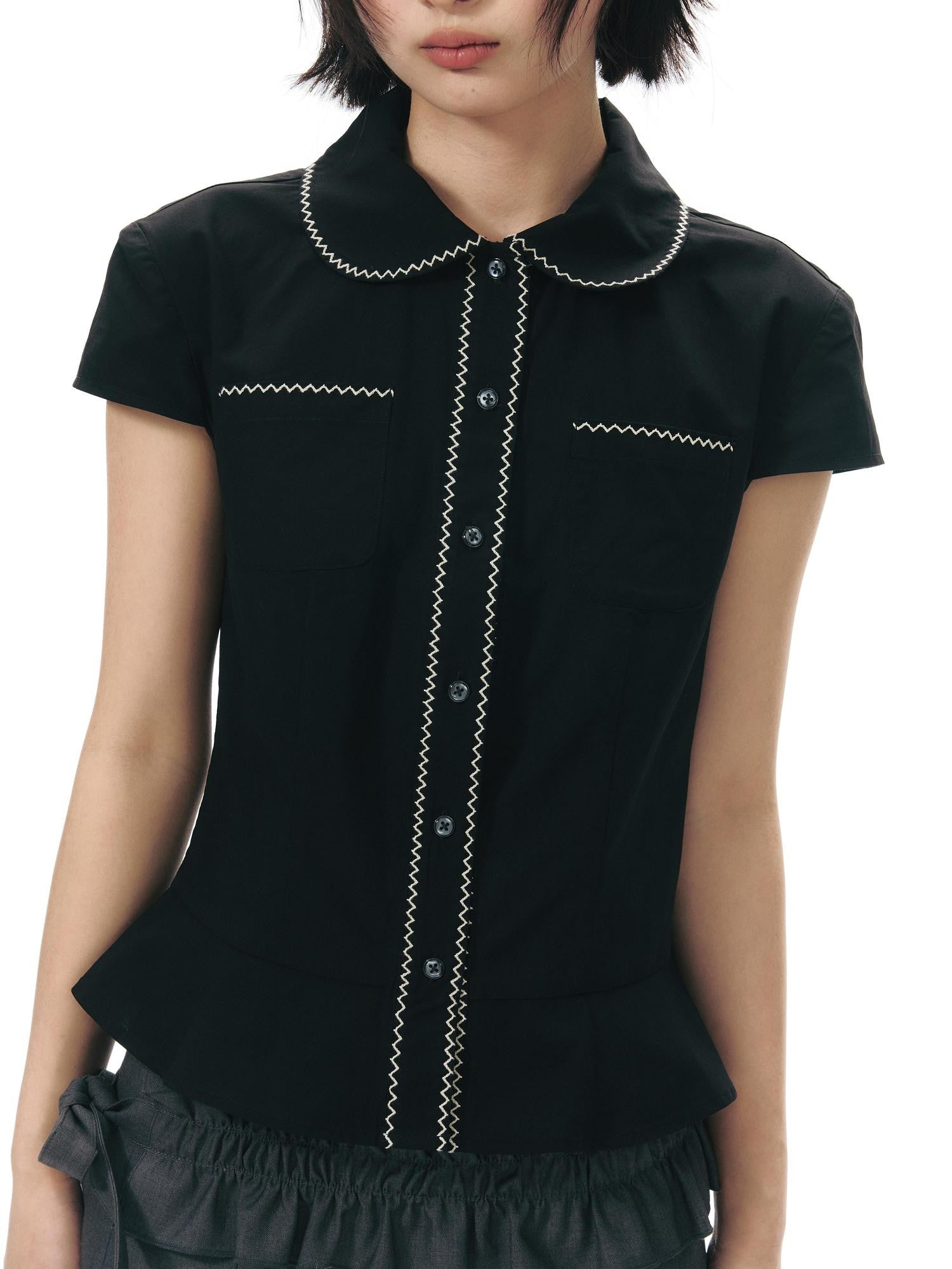 NAPSNAPS Lace Embroidered Doll Collar Women&