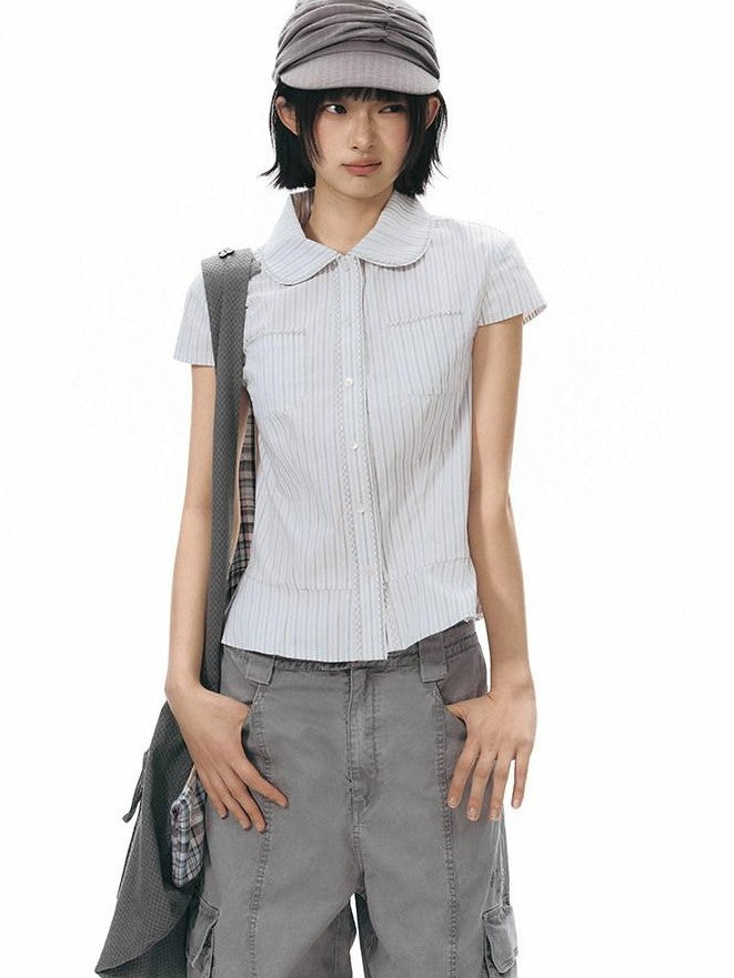 NAPSNAPS Lace Embroidered Doll Collar Women&