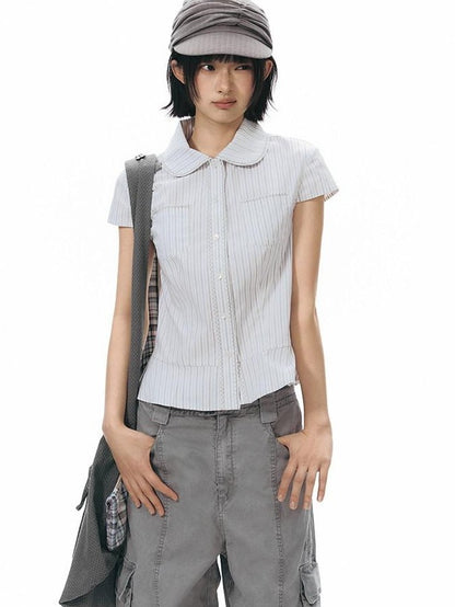 NAPSNAPS Lace Embroidered Doll Collar Women&