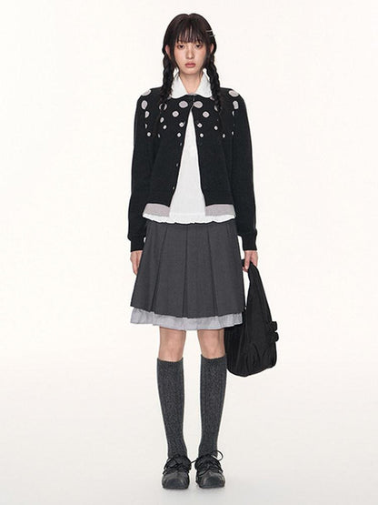 NAPSNAPS Lace Ruffle Pleated Doll Collar Japanese Women&