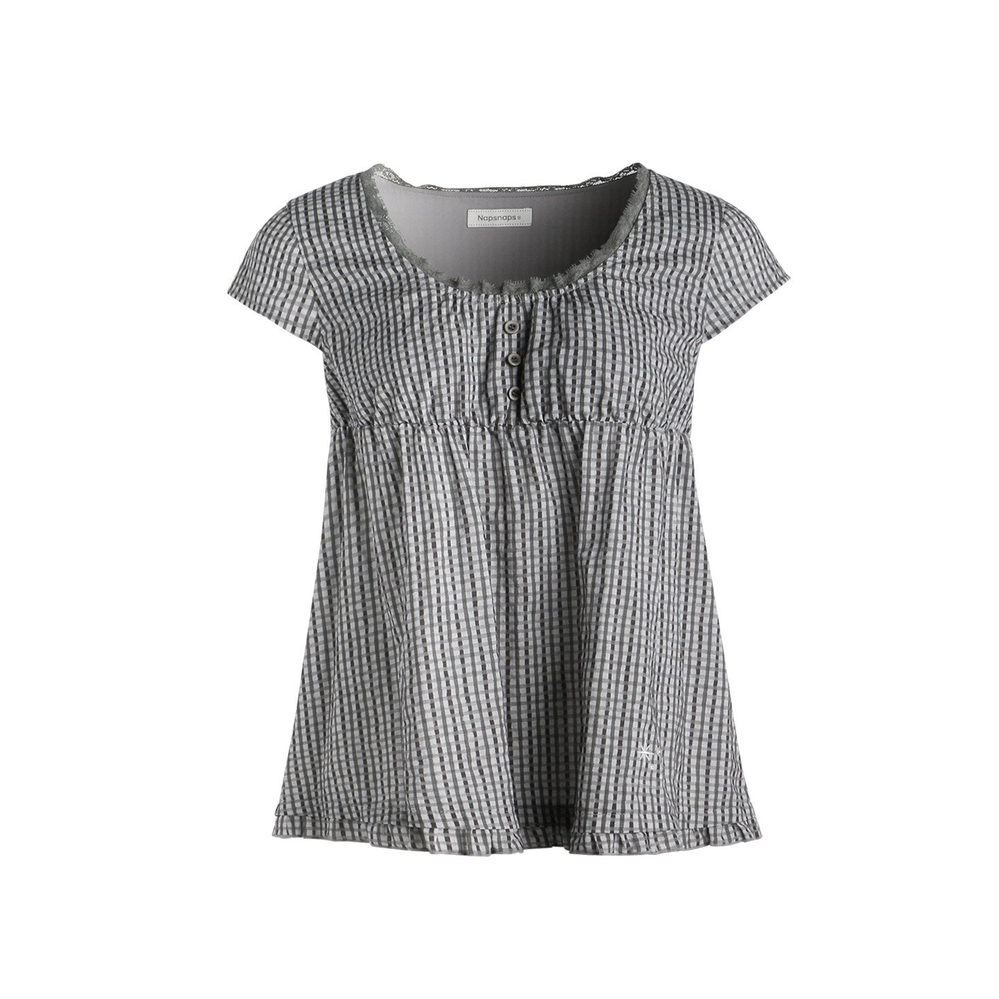 NAPSNAPS_Lace_Splice_Ruffle_Edge_Embroidered_Plaid_Women&